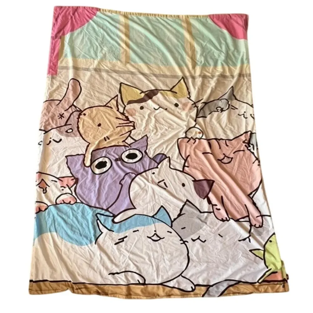 MeMoreCool‎ Cats Kittens Twin Duvet w/Zipper Closure, 1 Matching Sham Pillowcase